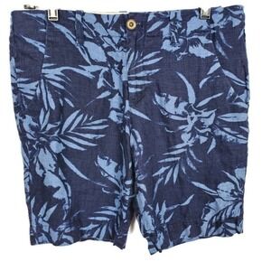 Zara Man Linen shorts Tropical Print